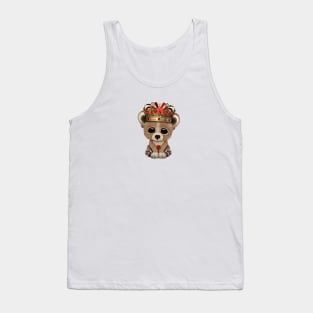 Cute Royal Bear Wearing Crown Tank Top